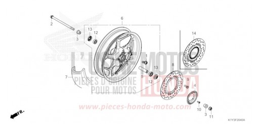 FRONT WHEEL WW125AM de 2021